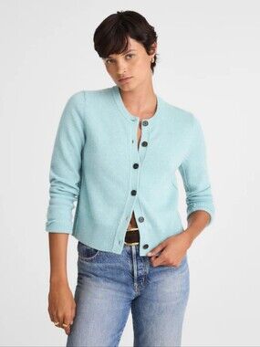 Madewell Cashmere Button-Front Cardigan Sweater